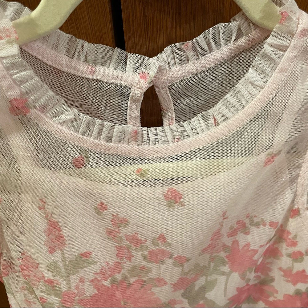Zhenzi Pink and White Floral Girls Dress Size 8 NWOT - Picture 7 of 10